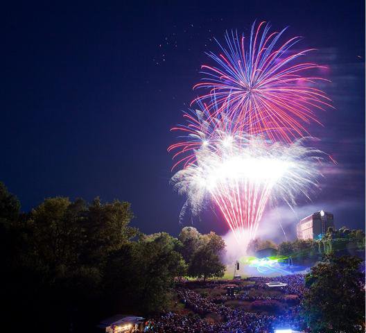 Sommernacht Feuerwerk Maximilianpark